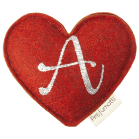 Heart diffuser with glitter letter A