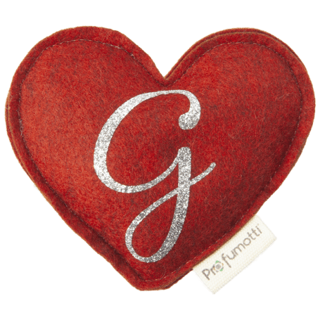 Heart diffuser with glitter letter G