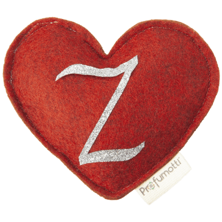 Profumatore cuore con glitter lettera Z